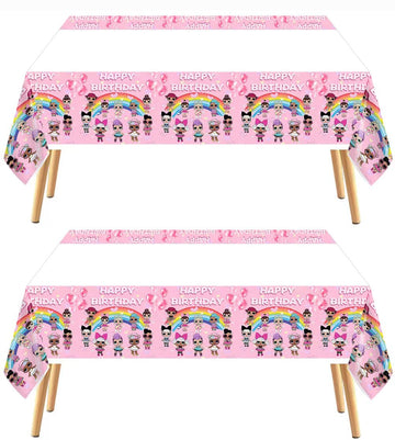 Ananju 2pcs Children Birthday Party Tablecloth Table Cover,Children Birthday Supplies Decorations (1)