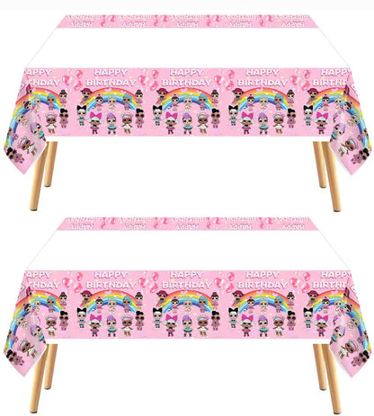 Ananju 2pcs Children Birthday Party Tablecloth Table Cover,Children Birthday Supplies Decorations (1)