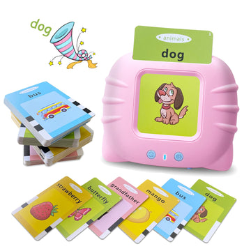 Toddler Talking Flash Cards for 1 2 3 4 5 Year Old Boys and Girls - Language Sensory Learning Device with 224 Sight Words - Montessori,Pocket Speech