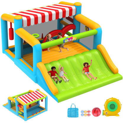 Whubefy Extra Large Bounce House for Big Kids 8-12 & 3-6 with 750W Blower