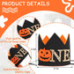 SYESQL Little Pumpkin Birthday Crown - Pumpkin Birthday Hat, Ghost Witch One Birthday (Pumpkin 1st Birthday Crown Black)