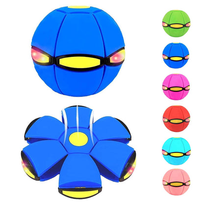 ZSJGGBOY Magic Ball, Magic Bouncing Ball with 6 Light, Dual Form Freely Switchable, Parent-Child Interaction Suitable for Indoor & Outdoor Use (Blue)