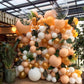 Pastel Orange Party Balloons 12" 50pcs Happy Birthday Baby Shower Balloons