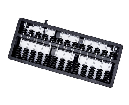 Abcsea 1 Piece Abacus 13 Digits, Chinese Vintage, Wooden, for Arithmetic Mathematic Education, black