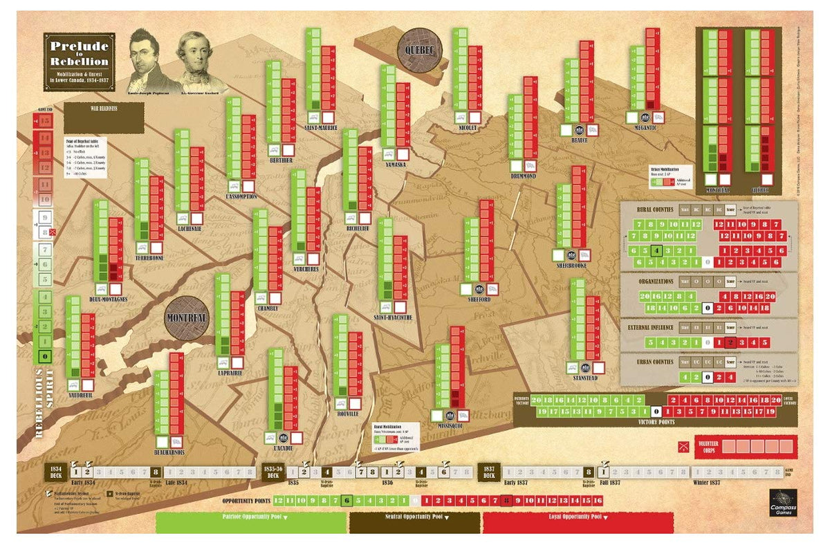CPS: Prelude to Rebellion, Mobilization & Unrest in Lower Canada, 1834-37, Boardgame