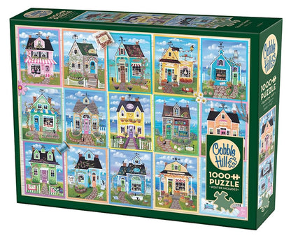 Cobble Hill 1000 Piece Puzzle - Seaside Shops - Sample Poster Included