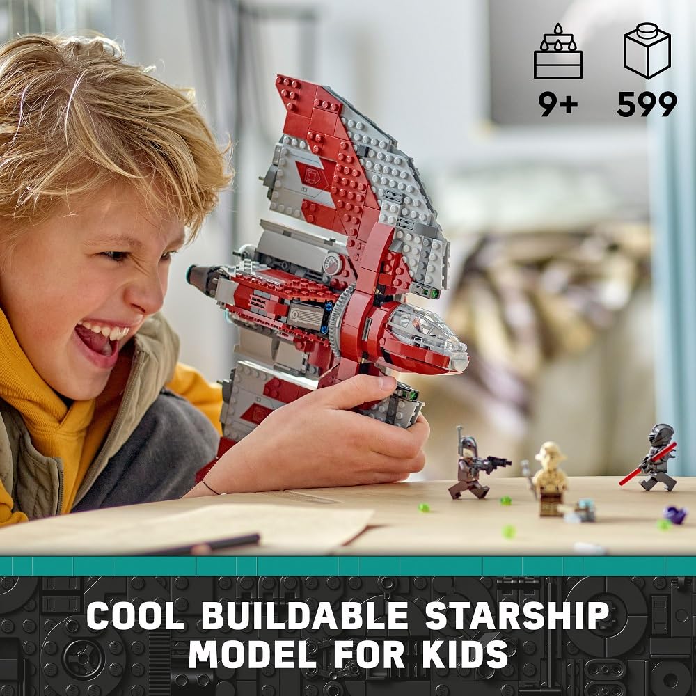 LEGO Star Wars Ahsoka Tano’s T-6 Jedi Shuttle Spaceship Toy - Star Wars Building Toys Set for Kids, Boys & Girls, Ages 9+ - Birthday Gift for Fans - 4