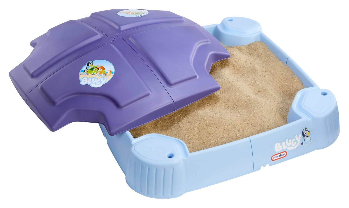 Little Tikes Bluey Beach Day Sand Box with 6 Accessories, Bluey Active Play, for Boys and Girls Ages 1-6 Years