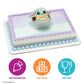 DecoSet® STAR WARS: THE MANDALORIAN Cake Topper, Featuring Grogu Squishy and Hover Pram Stand, Collectable Cake Decoration For Birthday