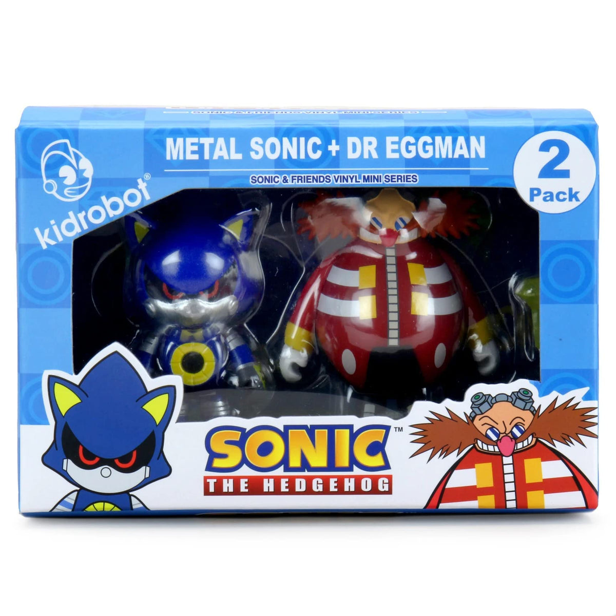 Kidrobot Sonic the Hedgehog Metal Sonic & Dr Eggman Vinyl Mini Figures
