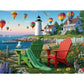 Bits and Pieces 300 Piece Puzzles for Adults Peaceful Waterside Puzzle 3-Pack - 300 Large Pieces 18" x 24" Jigsaw Puzzles, Iris Sage, No 2 Pieces