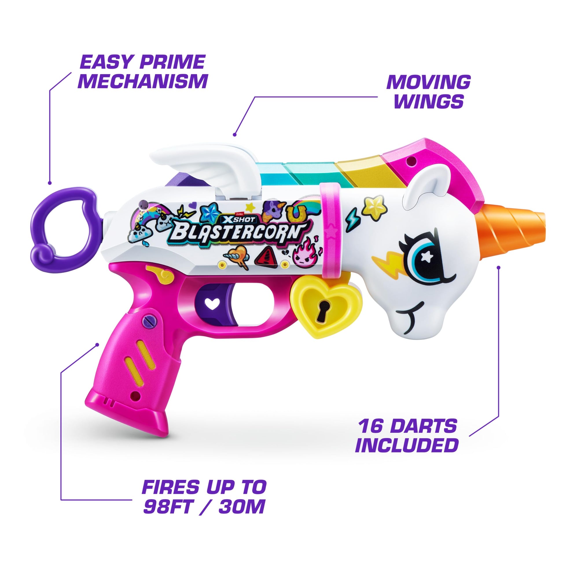 XSHOT Blastercorn (2 Pack) by ZURU with 32 Darts Total, Air Pocket Technology Darts and Dart Storage, Outdoor Toy for Boys and Girls, Teens and Adults