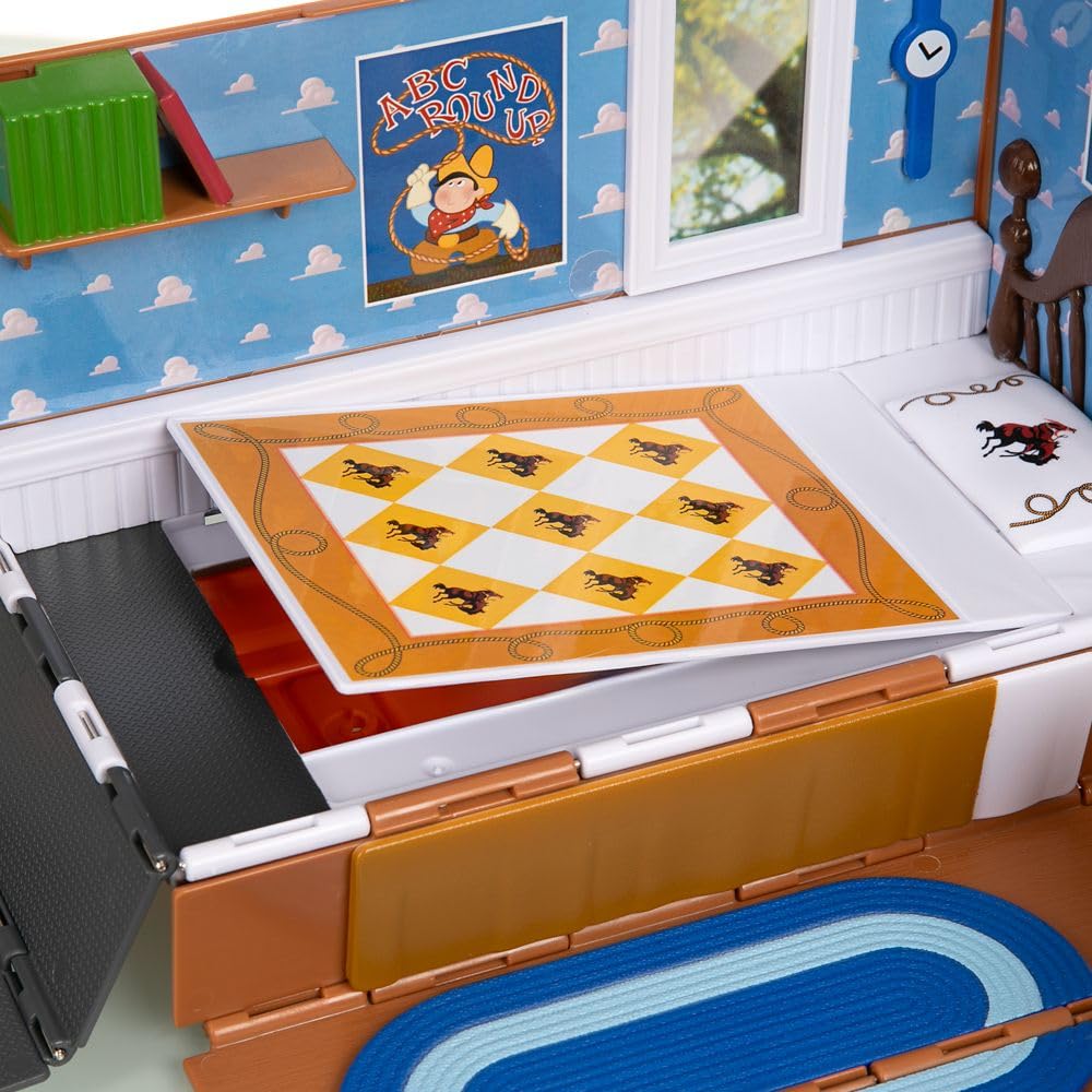 Disney Store Official Toy Story Moving Truck Vehicle Play Set - Eggman Movers Truck with Trailer, Andy's Room, Woody, Buzz Lightyear, Rex, RC, & Hamm