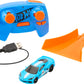 Hot Wheels Toy Car, RC C8 Corvette in 1:64 Scale, Remote-Control Vehicle with Controller & USB Cable, Works On & Off Track