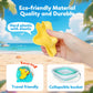 GKDOMS Kids Beach Toys Set with Collapsible Bucket, Sand Molds, Sand Rake and Shovel, Travel Sand Toys Sandplayset for Ages 2-6 (Single Multi)