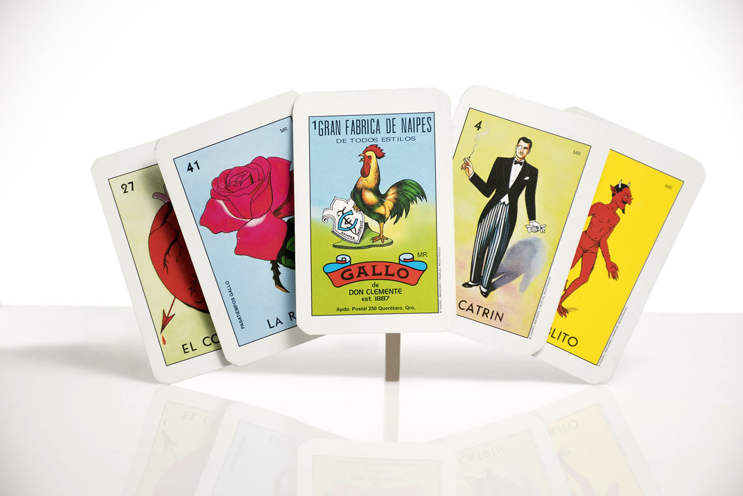 Don Clemente Mexican Jumbo Loteria Set, Deck of Cards Fun and Educational, 10 Large Boards