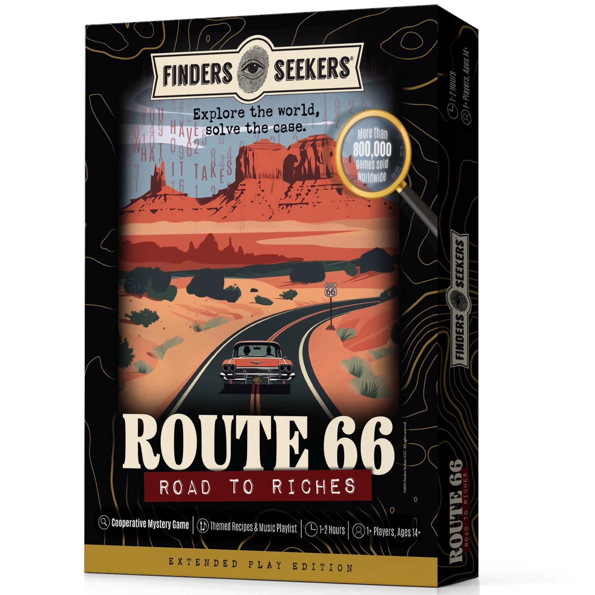 Finders Seekers Mystery Game | Route 66 Road to Riches - Be a Detective and Investigate an Unsolved case, Puzzle Game Like an Escape Room, for Date