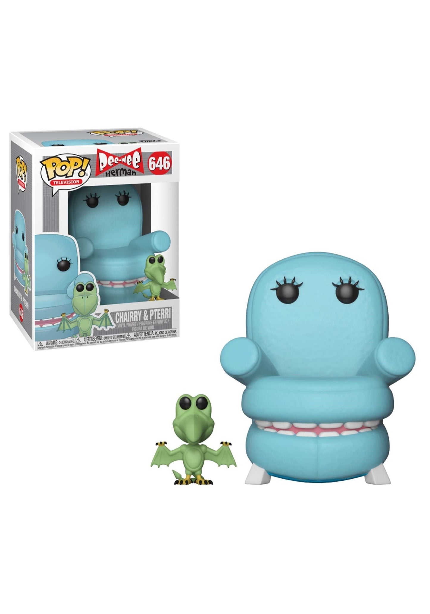 Funko POP! TV: Pee wee's Playhouse Chairry with Pterri Collectible Figure, Multicolor