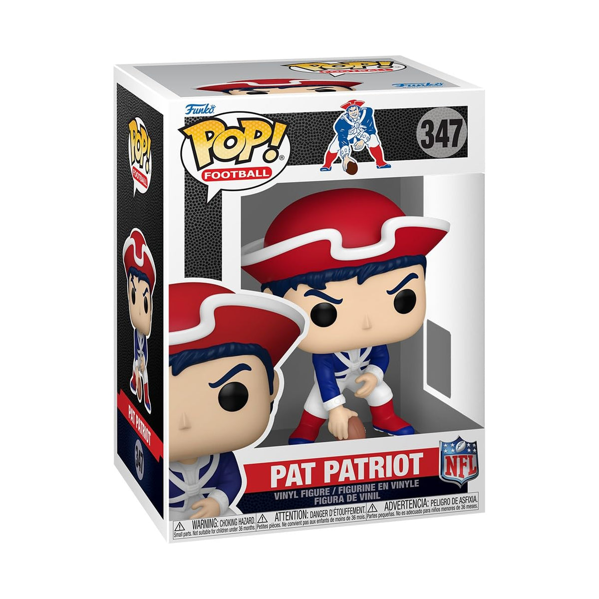 Funko Pop! NFL Mascots: Patriots - Pat Patriot - Collectable Vinyl Figure - Gift Idea - Official Merchandise - Toys for Kids & Adults - Sports Fans