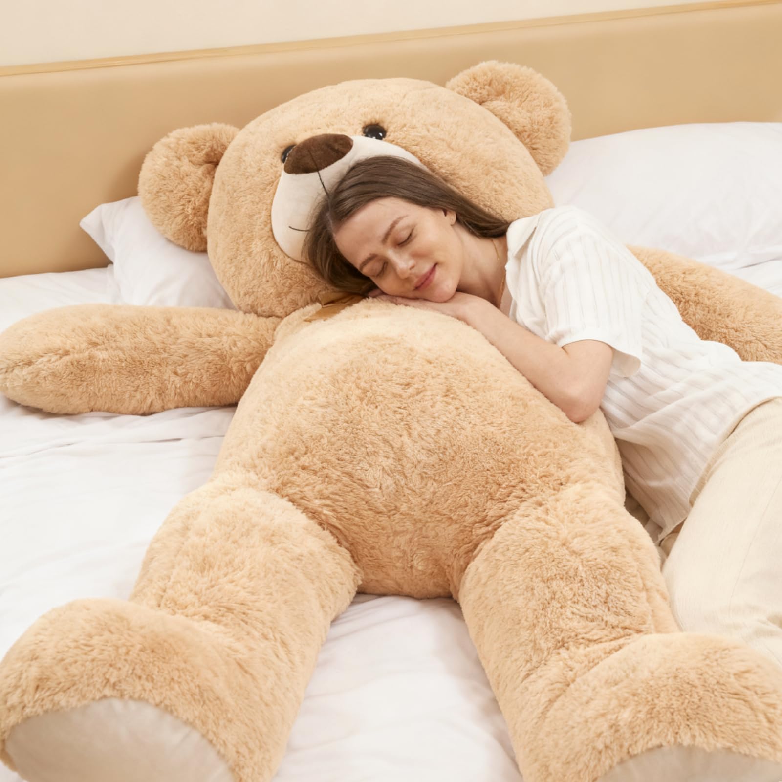 Toys Studio Ultra Soft Teddy Bear 51 inch Giant Stuffed Animal for Girls Large Stuffed Teddy Bear Plush Toy Women Kids Gifts Christmas Easter