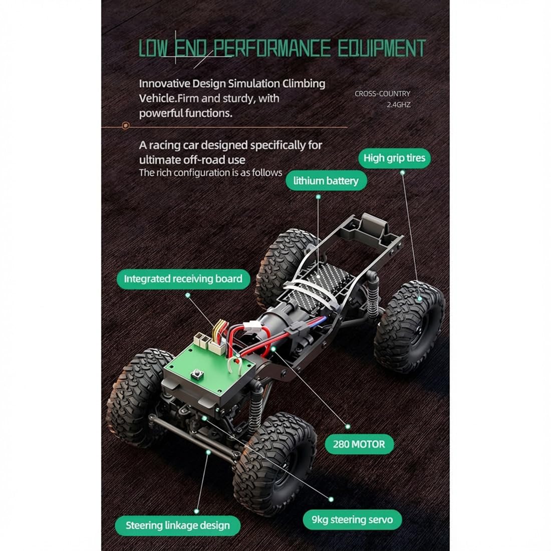 Actualia 1/16 Scale RC Pickup Crawler for Adults, 2.4GHz Full-Proportional Off-Road Vehicle Model, 4WD Metal Chassis Remote Control Truck with LED