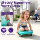 Hurtle Scooter Board for Kids with Safety Handles - Heavy Duty Gym Floor Scooter with 360° Wheels for PE, Indoor Active & Sensory Play - Supports 200
