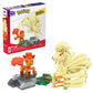 Mega Pokémon Evolution of Vulpix 2 Figures (Vulpix and Ninetals) 145 Building Blocks, Toy +7 Years (Mattel HTH79)