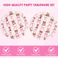 Coquette Bow Cowgirl Paper Plates Tableware Set 40PCS Western Cowgirl Birthday Party Supplies Pink Bowknot Boots Rodeo Bachelorette Party Plates