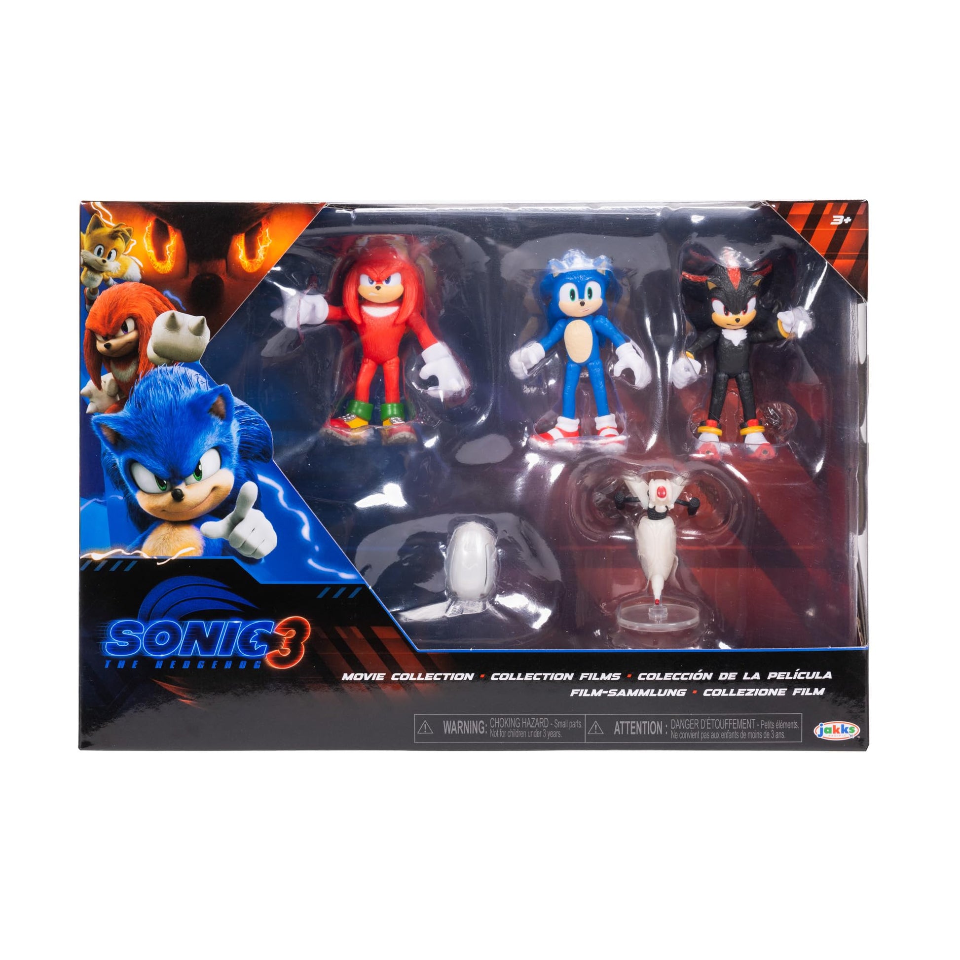 Sonic The Hedgehog 3 Movie Action Figures 2.5-Inch Movie Collector Toy Figure Multi-Pack Includes Knuckles Shadow Buzz Bomber & Drone- Officially