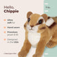 Bearington Chippie Chipmunk Stuffed Animal - 7" Realistic Stuffed Animals with Soft Fur for Toddlers and Wildlife Animal Lovers - Plush Toy Chipmunk