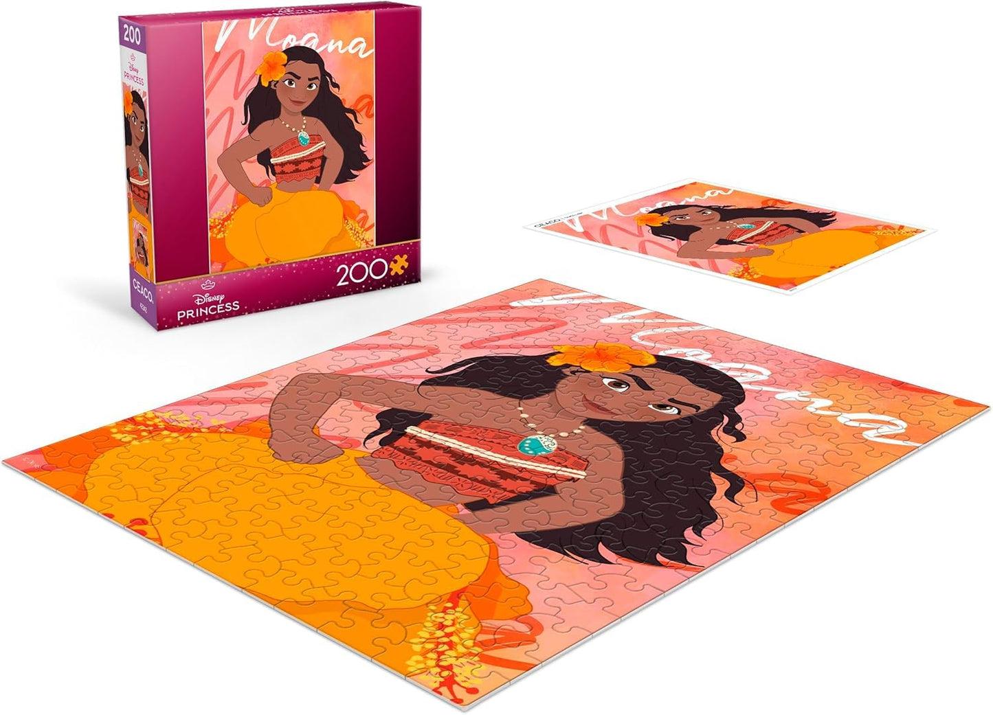 Ceaco - Disney Princess Moana - 200 Piece Jigsaw Puzzle for Kids Ages 8+