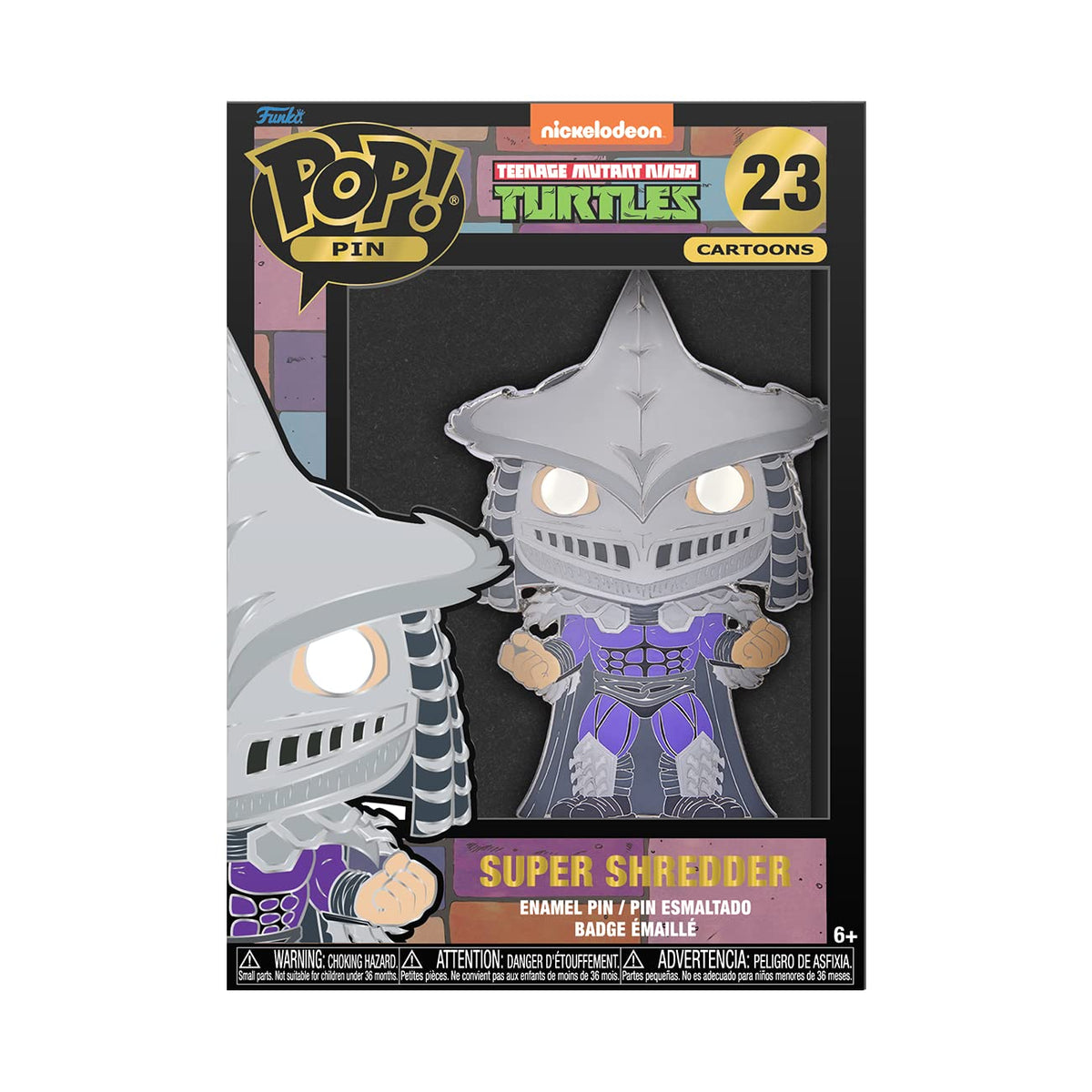 Funko Pop Enamel Pin: Teenage Mutant Ninja Turtles - Super Shredder, Glow in The Dark, Chance of Chase Enamel Pins - Cute Collectable Novelty Brooch