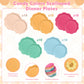 ZUQMZUQ 350 Pcs Colorful Party Plates and Napkins Party Supplies Serves 50 Guests Include Candy Colors Scalloped Plate Napkin Cup & Cutlery for Baby