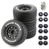 Chanmoo 1/10 RC Short Course Truck Tires And Wheels With 12mm 14mm 17mm Hex 113mm 1/8 Rubber Tyres For 1/8 or 1/10 Scale On Road Car HSP Sonic 94102