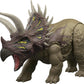 Mattel Jurassic World Wild Roar Triceratops Dinosaur Action Figure Toy, Roar Sounds & Attack & Lights, Scan Code for Digital Play