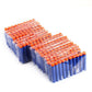 Little Valentine 200 Nerf Compatible Dart Bullets, Blue & Orange, Cylindrical, Round, Close Quarters Battles (CQB), Airsoft, Plastic, EVA Foam, 5.31