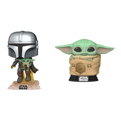 Funko Star Wars: POP! Mandalorian Collectors Set 2 - Mando Flying with Jet Pack, Child in Bag