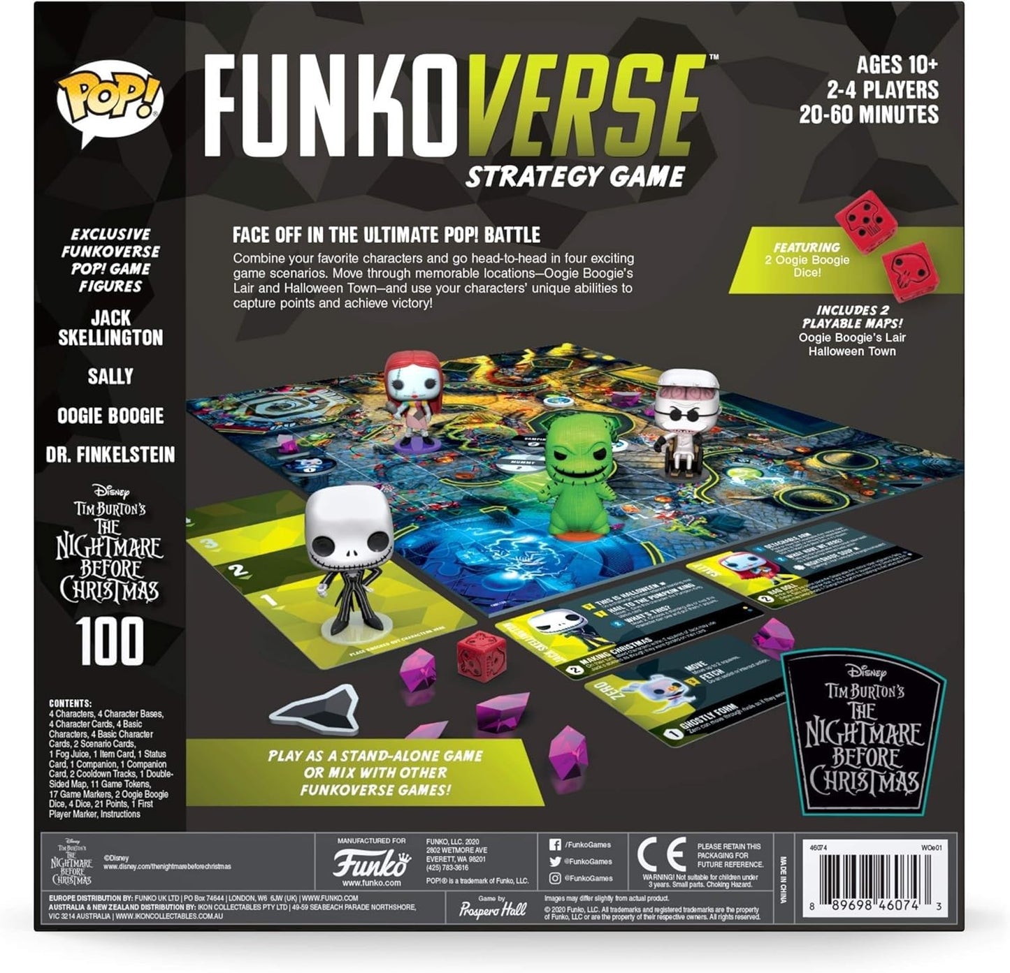 Funko Games Board 0-Base The Nightmare Before Christmas Funkoverse - TNBC - Light Strategy Board Game for Children & Adults (Ages 10+) - 2-4 Players