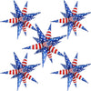 32inch Red White Blue Star Balloons 5 * 12 Pcs Foil Explosion Star Patriotic Balloons for Independence President MLK Day Patriotic Veterans Party