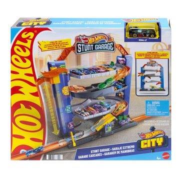 Hot Wheels City Stunt Garage Play Set Gift Idea for Ages 3 to 8 Years Elevator to Upper Levels Connects to Other Sets