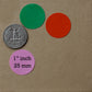 Dot Sticker Color Labels 1 inch (25 mm) in Green, Yellow, Pink, Purple, Orange, Brown, Blue, and Red 768 Pack by Royal Green
