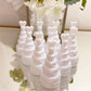 GIFTEXPRESS 48 pcs 3" Wedding Bubble Wands White Cake Shaped Bubble Wands, Party Favors for Wedding Supplies, Valentine's Day, Anniversary