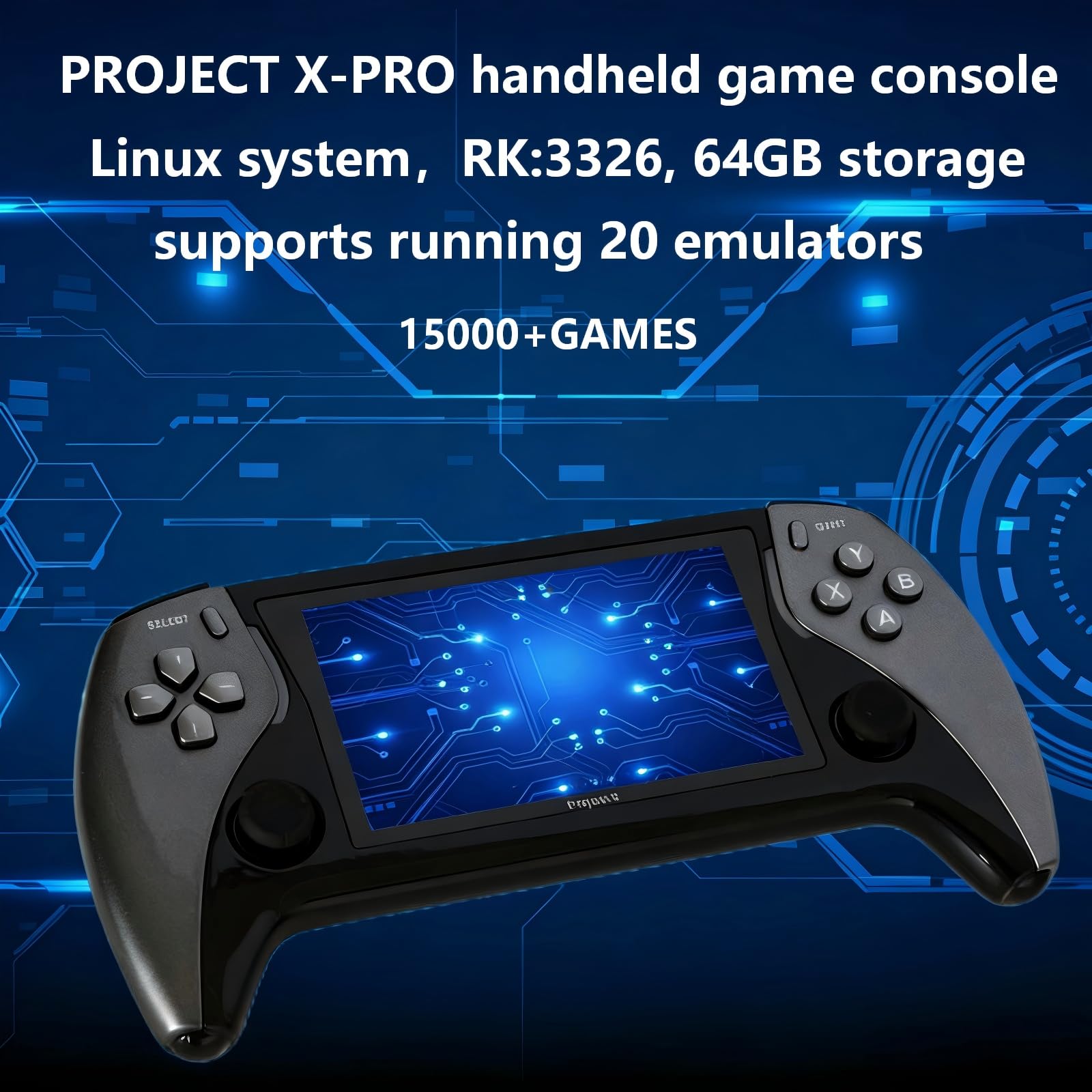 ugtenversi Handheld Video Game Console?4. 3-inch IPS Screen ?Portable Retro Gaming Consle ,Linux System ?64GB,20+ Emulator ,15000+ Games, Emulator