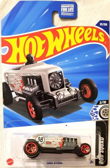 Hot Wheels Max Steel Grey Die-Cast Car, Rod Squad 2/10, 25/250