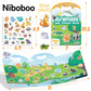 Niboboo 6 Pack Jelly Sticker Books for Toddlers, Reusable Sticker Books for Kids 3-6, Travel Toys for Ages 3+ Kids, Holiday Gifts for Boys and Girls