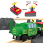 Wooden Train Accessories Battery Operated Locomotive Train, Remote Control Train for Track Set, Powerful Engine Train Vehicles Fit All Major Brands