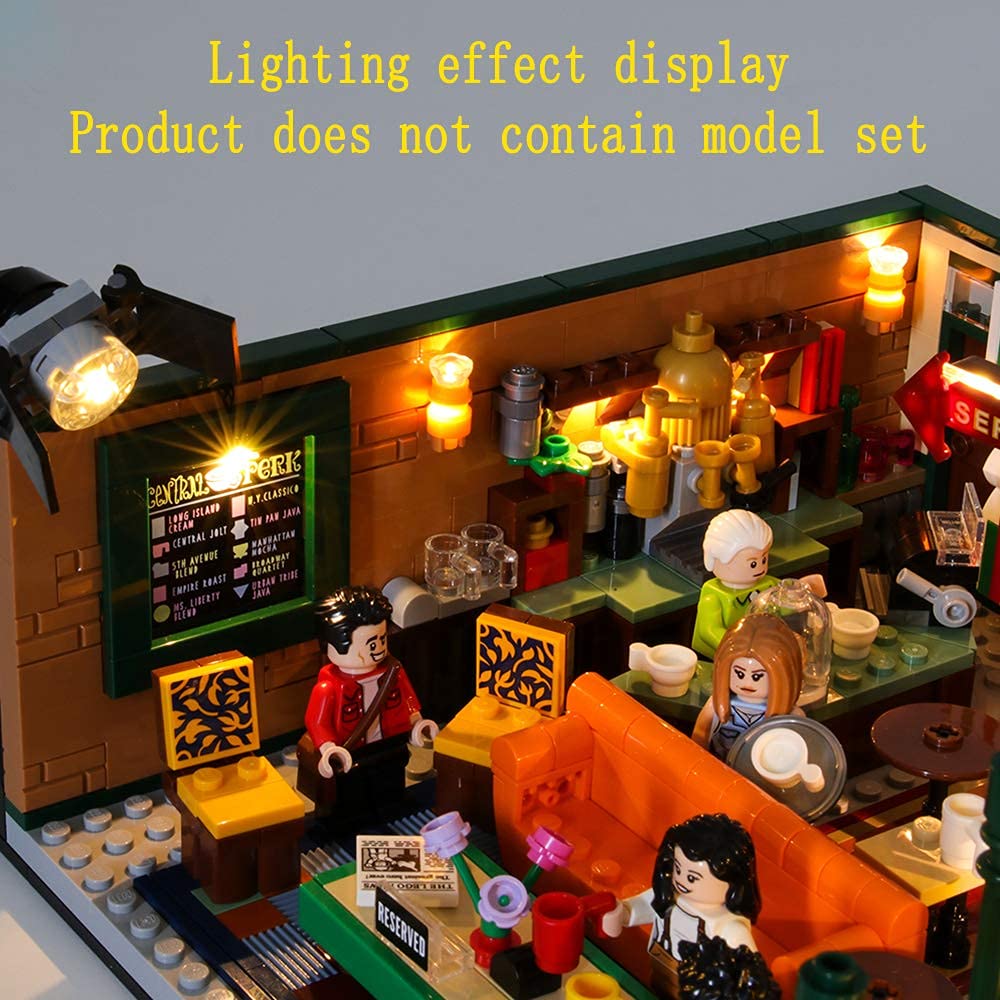 GEAMENT LED Light Kit for Ideas Friends The Television Series Central Perk - Compatible with LEGO 21319 Building Blocks (Model Set Not Included)