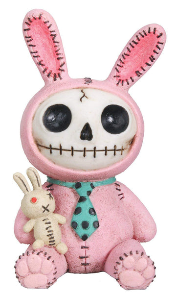 SUMMIT COLLECTION Furrybones Pink Bun Bun Signature Skeleton in Bunny Costume with Bunny Doll