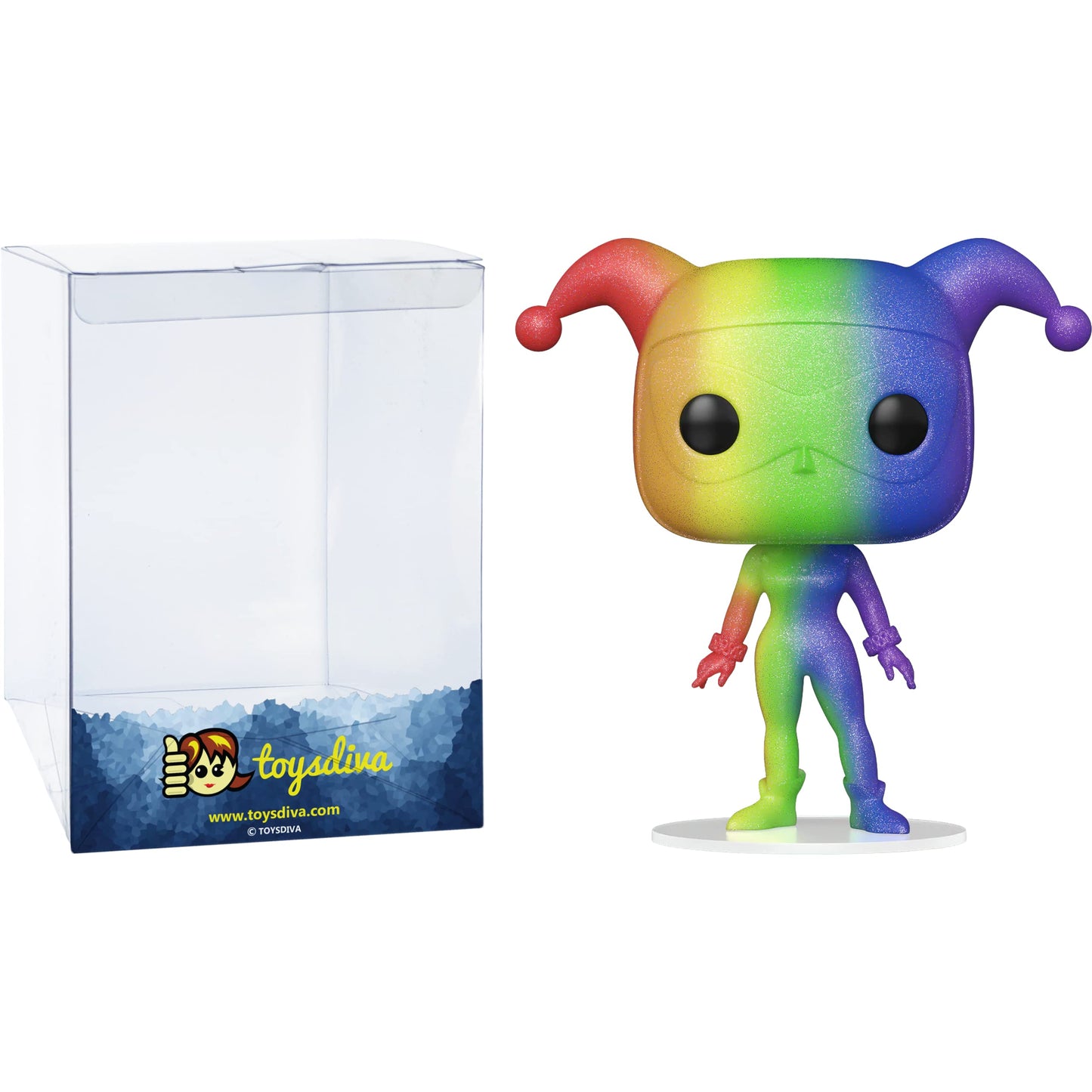 Funko Harley Q u i n n : P o p ! Heroes Vinyl Figurine Bundle with 1 Compatible 'ToysDiva' Graphic Protector (156-65895 - B)