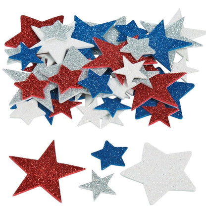 Fab Foam Adhesive Glitter Star Shapes - Crafts for Kids and Fun Home Activities